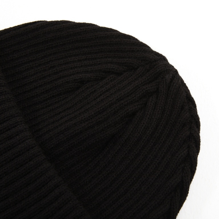 Rib-knit beanie "Seb" Black